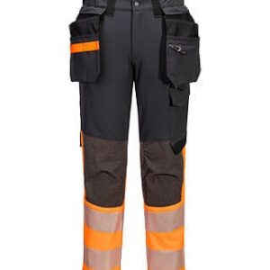 EV442 - EV4 Hi-Vis stretch broek met afneembare holsterzak klasse 1