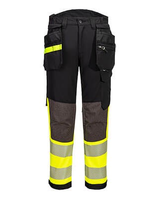 EV442 - EV4 Hi-Vis stretch broek met afneembare holsterzak klasse 1 - Afbeelding 4