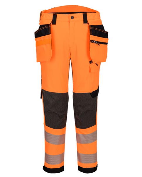 EV448 - EV4 Hi-Vis stretch broek met afneembare holsterzak klasse 2