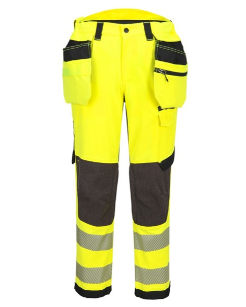 EV448 - EV4 Hi-Vis stretch broek met afneembare holsterzak klasse 2 - Afbeelding 4