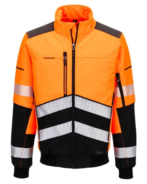 EV468 - EV4 Hi-Vis softshell bomberjack (3L)