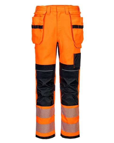 FR415 - PW3 Vlamvertragende Modaflame Hi-Vis werkbroek met holsterzakken