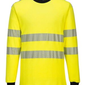 FR701 - PW3 Modaflame gebreid Hi-Vis FR T-shirt met lange mouwen