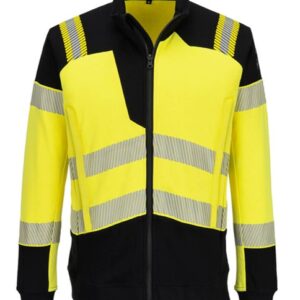 FR717 - PW3 Modaflame gebreid Hi-Vis FR sweatshirt ontmoette rits