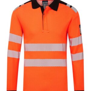 FR734 - PW3 Modaflame Knit HVO Vlamvertragend Poloshirt met lange mouw