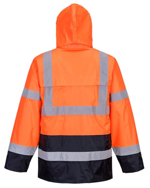 H443 - Hi-Vis Klassiek Tweekleuren Regenjack - Afbeelding 2