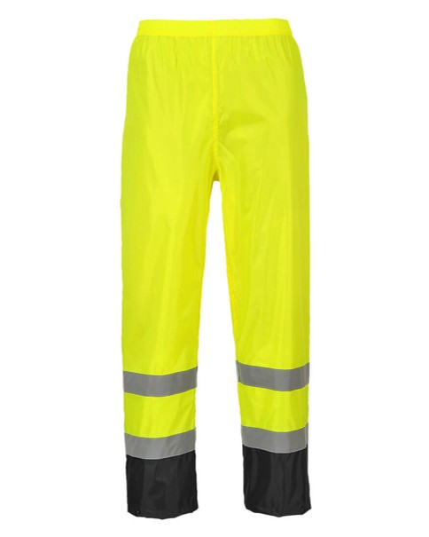 H444 - Hi-Vis Klassieke Tweekleuren Regenbroek - Afbeelding 2