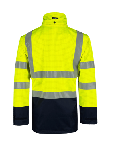 Hedland Vlamvertragende, antistatische high-vis regenjas - Afbeelding 2
