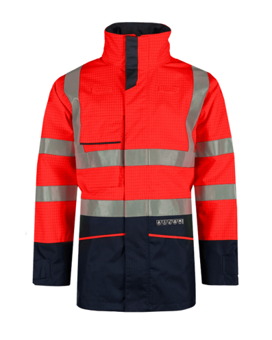 Hedland Vlamvertragende, antistatische high-vis regenjas - Afbeelding 5