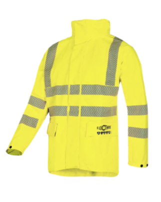 Wilkie Vlamvertragende, antistatische high-vis regenjas - Afbeelding 4